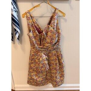 Zac Posen For Target Floral Sleeveless Brocade Mini Dress Size 5